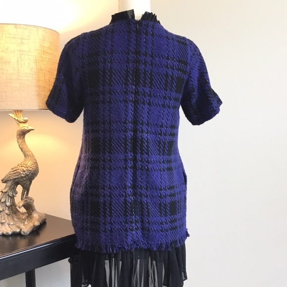 Elise sweater tweed tunic ruffle dress - Picture 5 of 8